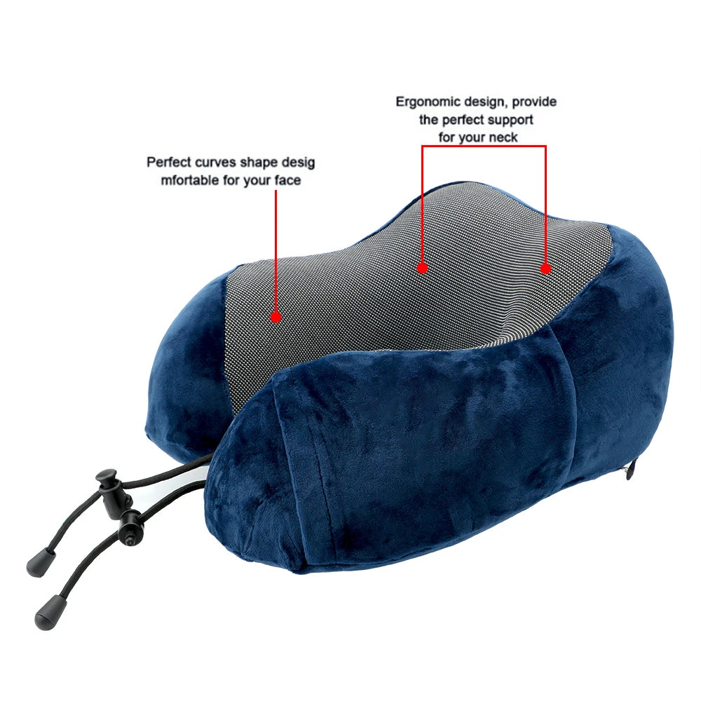 U-Shaped Memory Foam Travel Neck Pillow