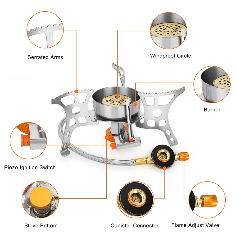 3900W Windproof Outdoor Camping Gas Stove