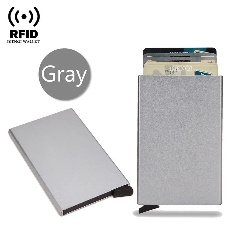Slim RFID Metal Wallet for Men & Women