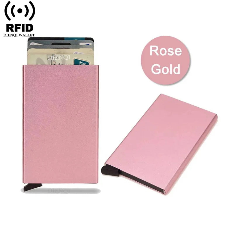 Slim RFID Metal Wallet for Men & Women