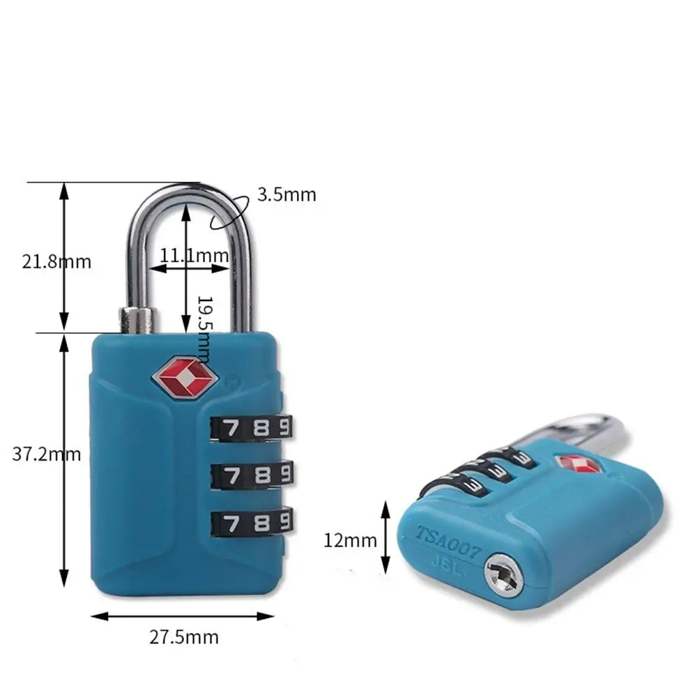 TSA 3-Digit Travel Combination Padlock