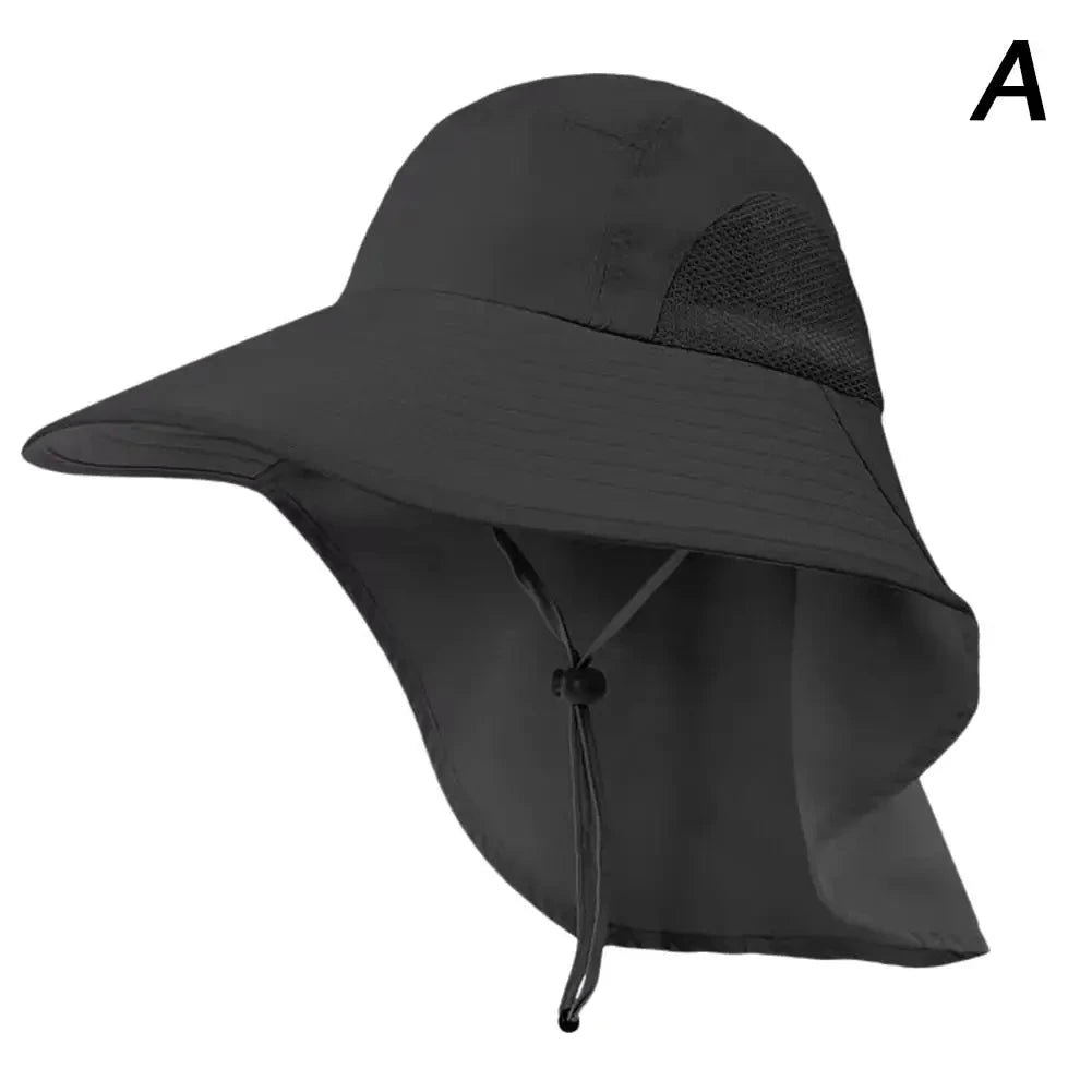 Wide Brim Sun Hat with Neck Flap