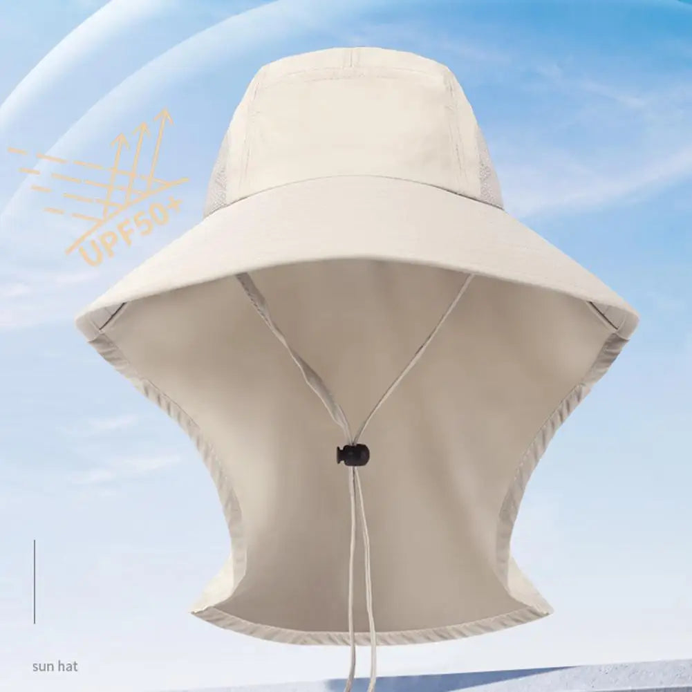 Wide Brim Sun Hat with Neck Flap