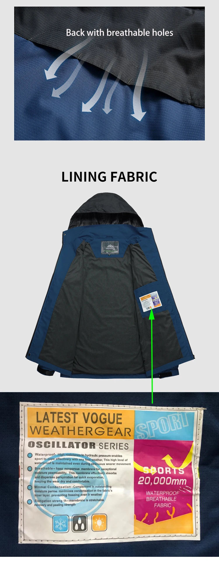 Men’s Outdoor Waterproof Hiking Jacket