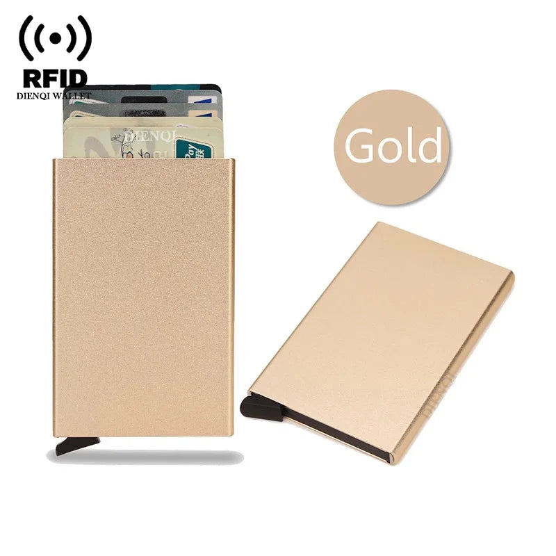 Slim RFID Metal Wallet for Men & Women