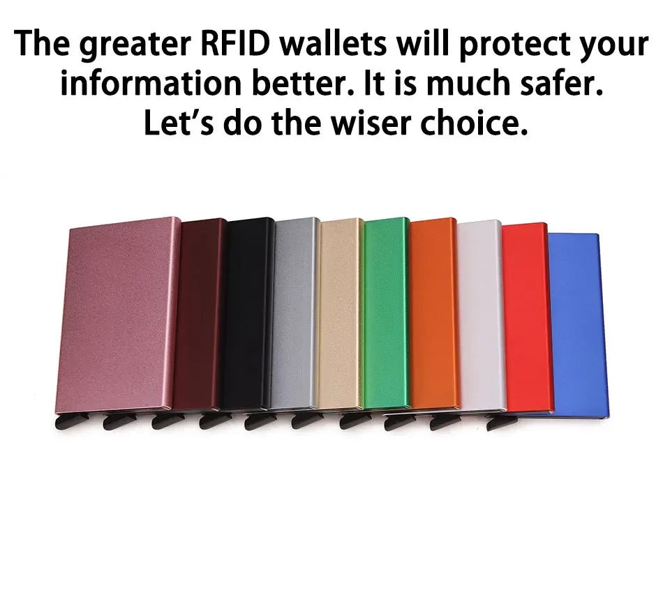 Slim RFID Metal Wallet for Men & Women