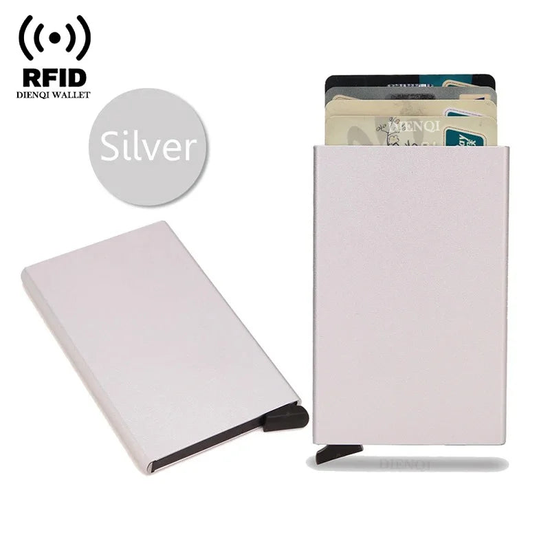 Slim RFID Metal Wallet for Men & Women