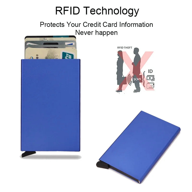 Slim RFID Metal Wallet for Men & Women