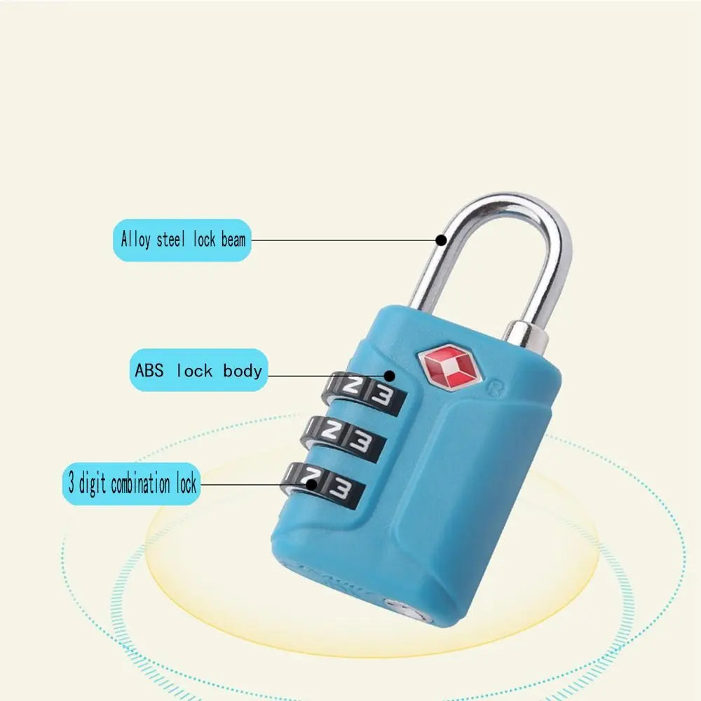 TSA 3-Digit Travel Combination Padlock