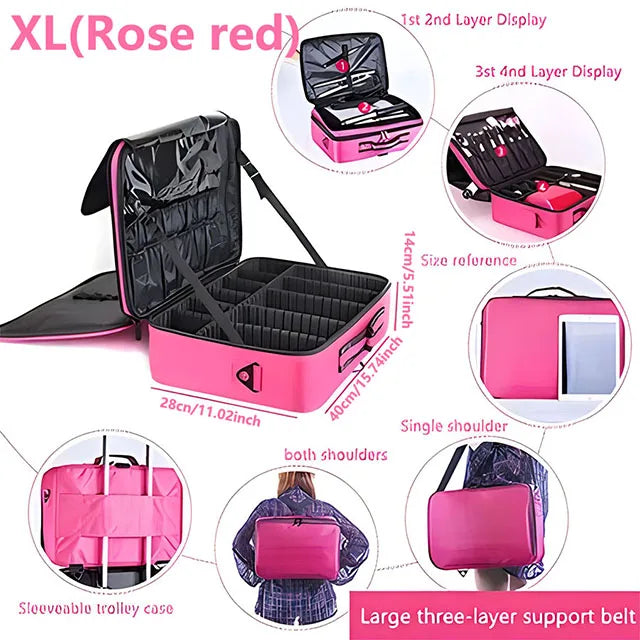 Large Professional Makeup & Nail Tool Organizer