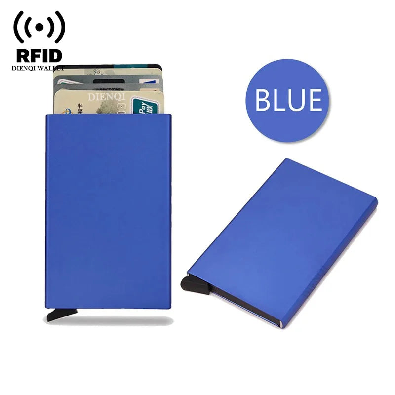 Slim RFID Metal Wallet for Men & Women