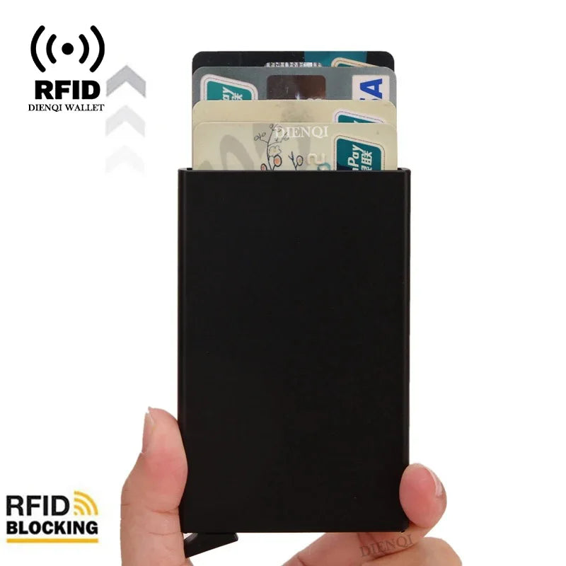Slim RFID Metal Wallet for Men & Women