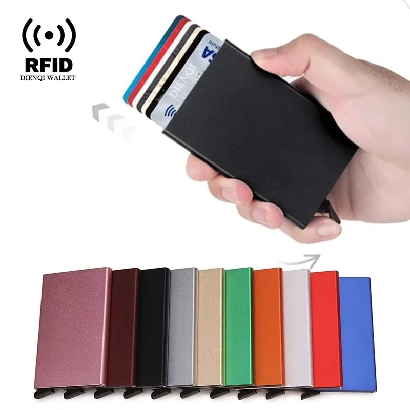 Slim RFID Metal Wallet for Men & Women