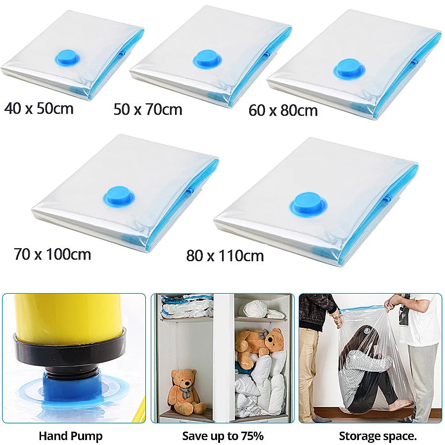 Vacuum Storage Bags for Clothes & Bedding
