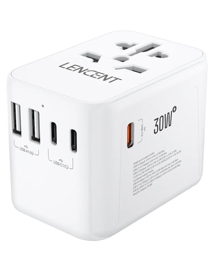 Universal Travel Adapter with USB & Type-C Charging