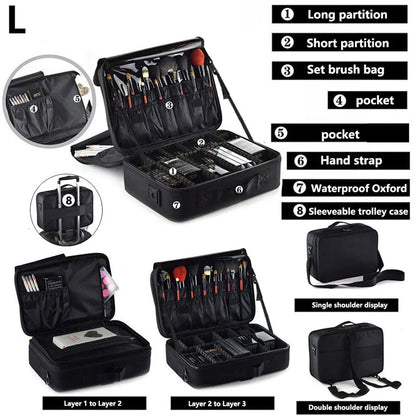 Large Professional Makeup & Nail Tool Organizer
