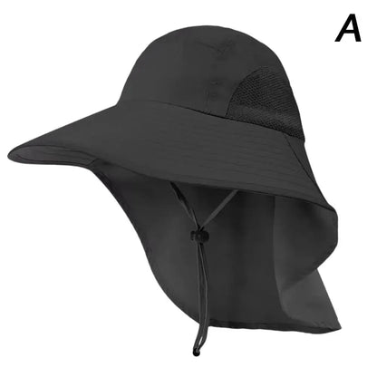 Wide Brim Sun Hat with Neck Flap