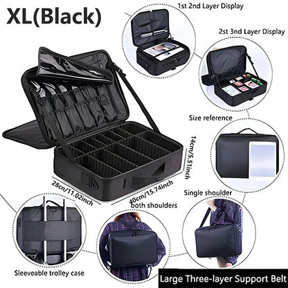 Large Professional Makeup & Nail Tool Organizer