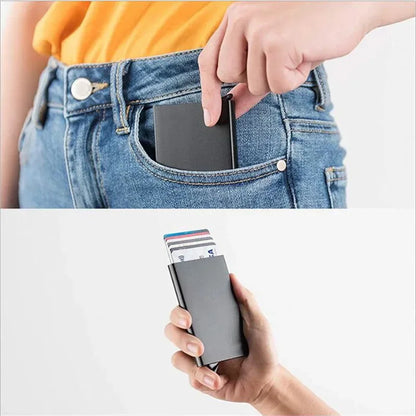 Slim RFID Metal Wallet for Men & Women