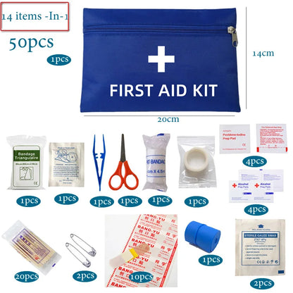 50-Piece Portable First Aid & Emergency Kit