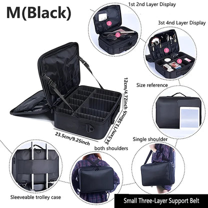 Large Professional Makeup & Nail Tool Organizer