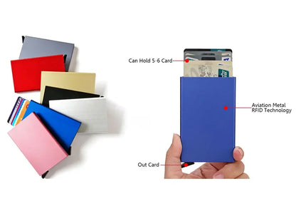Slim RFID Metal Wallet for Men & Women