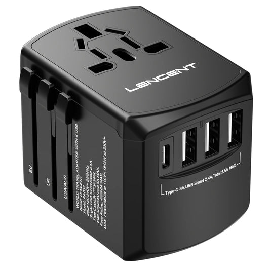 Universal Travel Adapter with USB & Type-C Charging