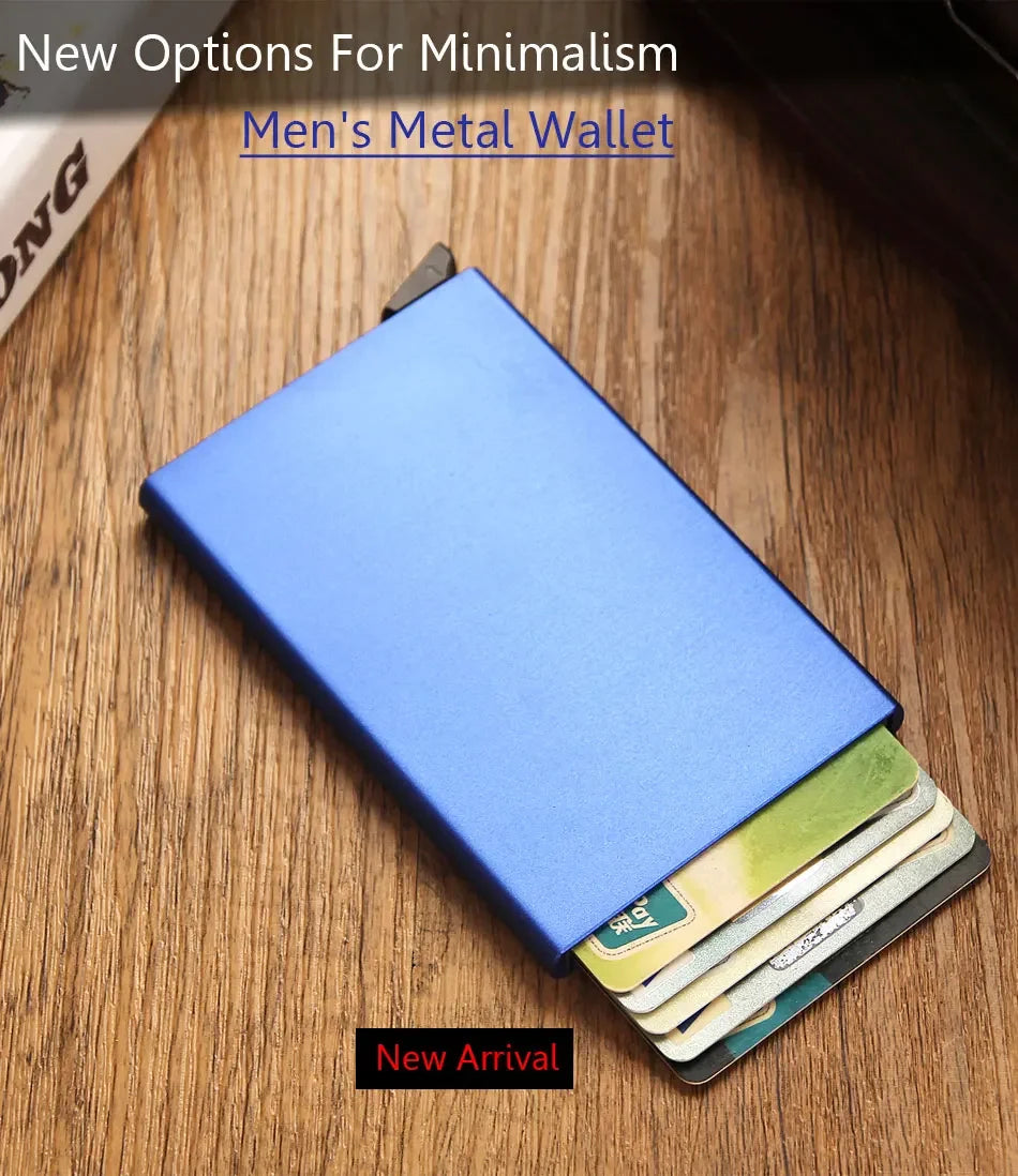 Slim RFID Metal Wallet for Men & Women